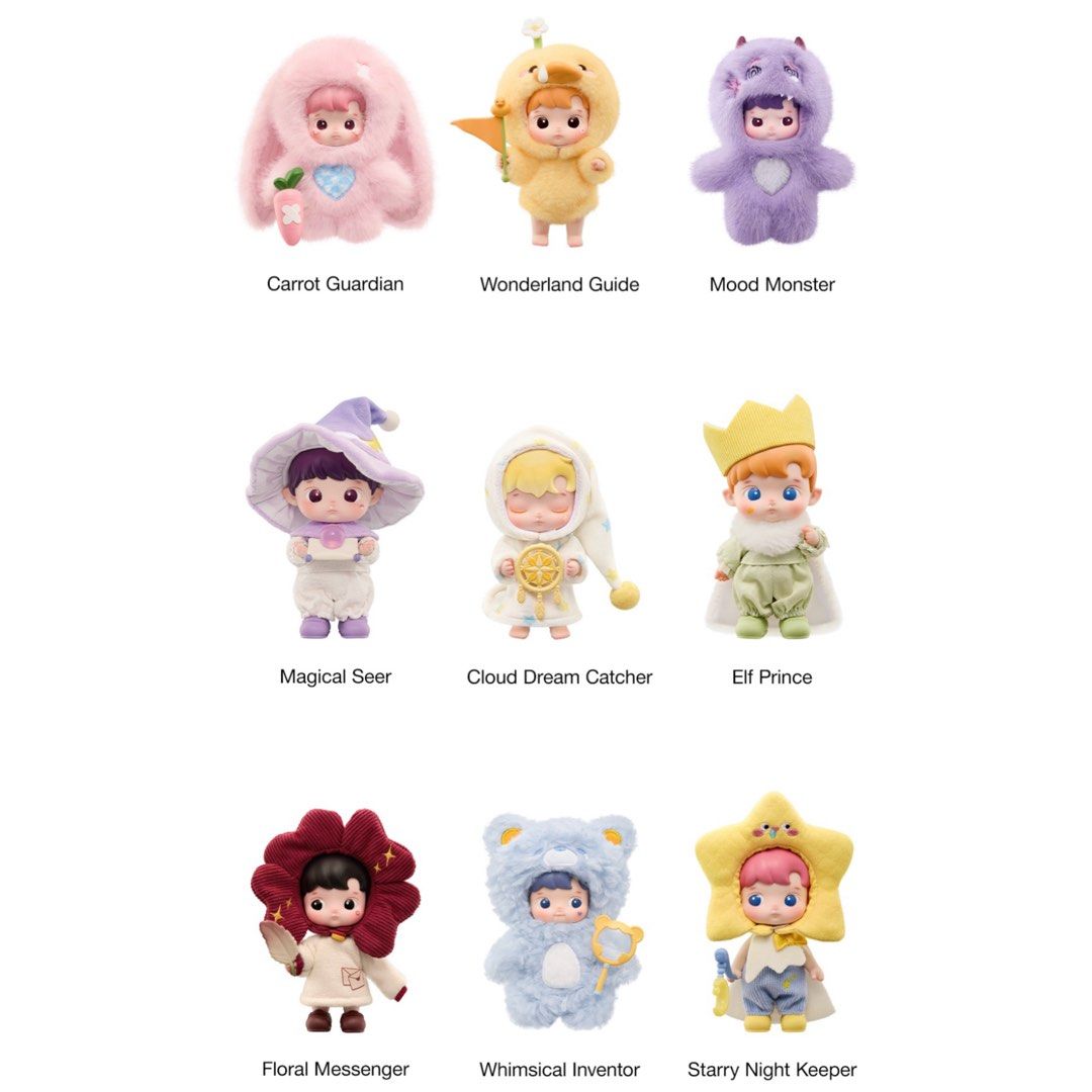 Hacipupu Enchanted Realm Tales Series BNIB Cloud Dream Catcher Starry Night Keeper Magical Seer Wonderland Guide Floral Messenger Carrot Guardian (Category: Designer & Blind Box Toys) located in Singapore. Submitted by bellaxbellex (Listing ID 1441214284, Image 1). Description: BNIB ✨ 100% Authentic from Popmart Cloud Dream Catcher $17 Starry Night Keeper $19 Magical Seer $20 Wonderland Guide $22 Floral Messenger $25 Carrot Guardian $27 Meetups a