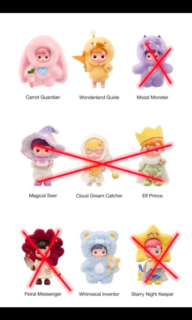 Popmart HACIPUPU Enchanted Realm Tales Series MINI Action whimsical investor / wonderland guide / carot guardian (Category: Designer & Blind Box Toys) located in Singapore. Submitted by 888cow888 (Listing ID 1440862221, Image 2). Description: only open box to chk characters 3 box as picture =$75 carot guardian $30/box wonderland guide $27/box whimsical $27/box only self collect at jurong west ave5 640723 Or free mailing by singpost with tracking 