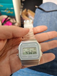 Casio F-91W Digital Watch Clear Strap