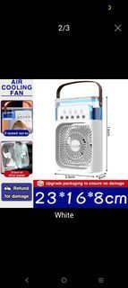 White 3-Speed Spray Air Cooling Fan 23x16x8cm