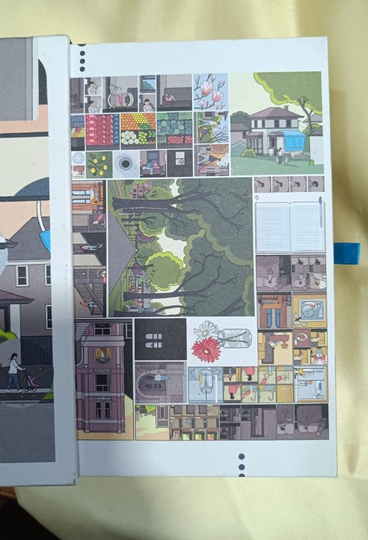 1000 pc Chris Ware Building Stories Jigsaw Puzzle Original Surprise (Category: Board Games & Puzzles) located in Singapore. Submitted by kittyleekityin (Listing ID 1443268408, Image 4). Description: Brand new. Inner bag unopened. When assembled , puzzle is 19 x 24 inch. Box art resembles a building; with pull-out drawer. Completely original puzzle piece shapes (designed by Chris Ware). Contains a few surprises and discoveries unlike any puzzle..