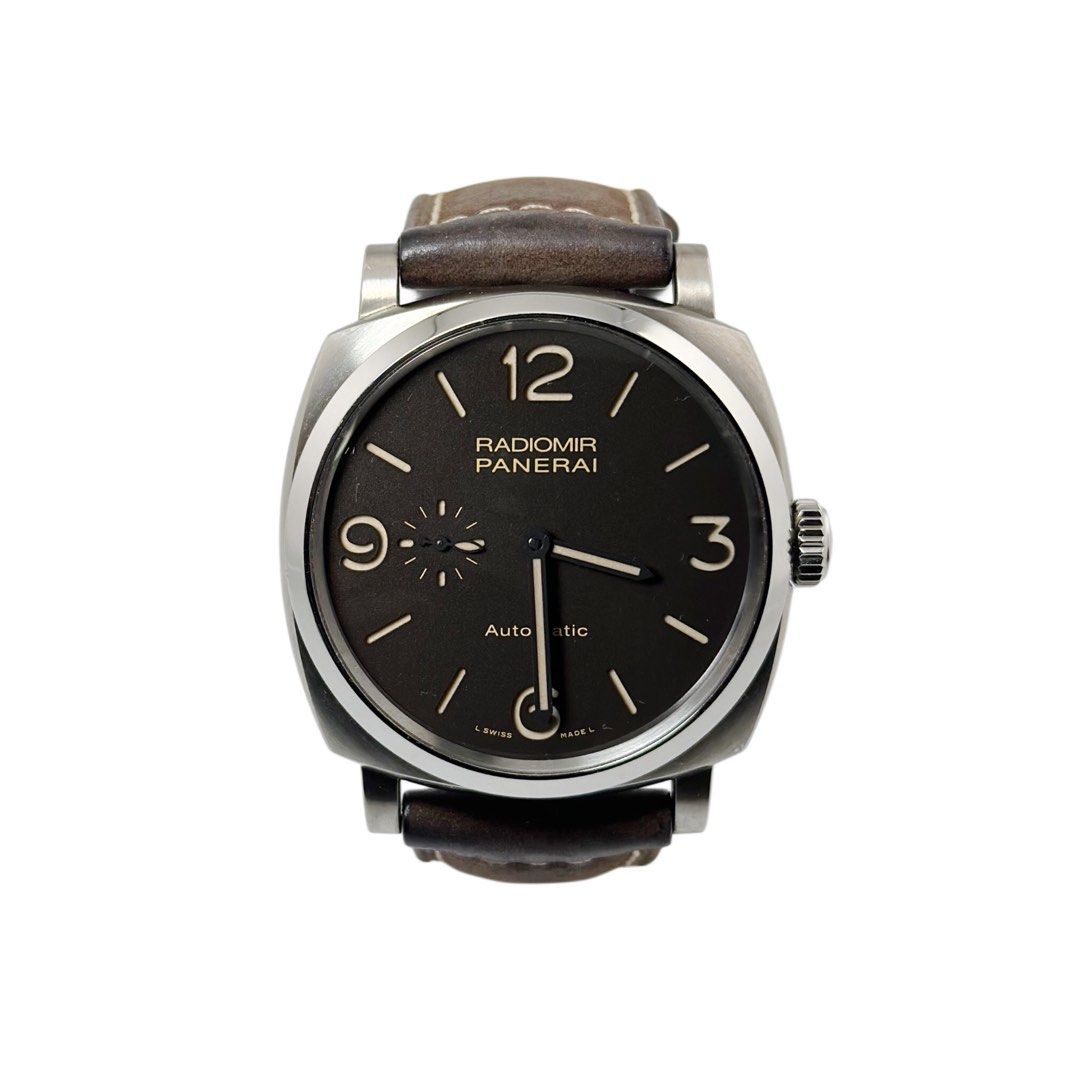 Panerai PAM00619 radiomir 1940 3 days titanium brown Preowned March 2016 Pam 619 pam619 00619 (Category: Watches) located in Singapore. Submitted by kimwatch_sg (Listing ID 1443230741, Image 1). Description: Model no : PAM00619 Box and Papers : Yes Dated : March 2016 Gender : Gents Condition : Preowned Crystal : Sapphire crystal Bezel : Titanium Case Material : Titanium Case Size : 45.0mm Case Back : Open Dial : Brown Bracelet Material : Leather 