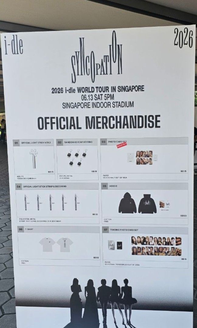 (in Q now) HTB I-DLE TOUR MD / MERCHANDISE (Category: K-Wave Merchandise) located in Singapore. Submitted by caroloph (Listing ID 1443532243, Image 2). Description: Help to Buy 10% commission & 50% deposit required (fully refundable if oos Going for con so can meet venue/where convi accept paylah/paynow/cash.