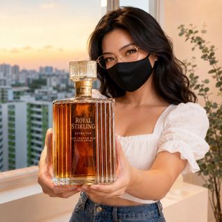 750ml 1980s Royal Stirling Extra Old Scotch Whisky Vintage Crystal Decanter 22K Gold Trim Rare 威士忌 not Chivas Johnnie Walker Macallan