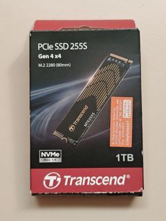 Transcend MTE255S 1TB NVMe Gen4 SSD, Up to 7400MB/s, Storage Disk PS5, Desktops, Laptops, SLC Cache, M.2 2280 PCIe 4.0 Internal Solid State Hard Drive, 3D TLC NAND ( Samsung 990 Pro WD 850X,  Corsair MP600 PRO Elite LPX Crucial T500 )