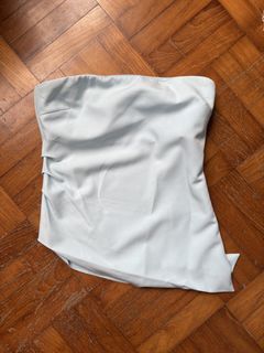 Lily Loves Kmart asymmetric top in light baby blue bandeau top