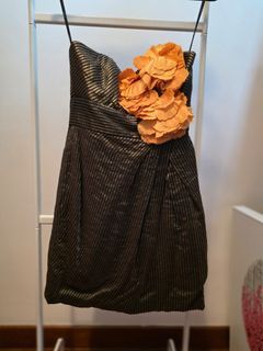 Rare vintage Sretsis Bustier Mini Dress with Flower Detail