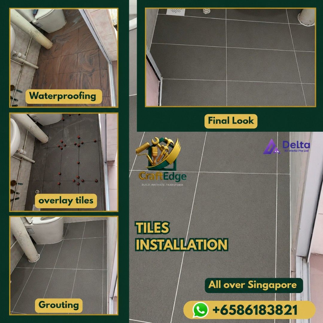 Tiling/Hacking/Dismentle / Renovation/Disposal / Reinstatement/Condo/Hdb/Direct Contractor/Demolition service/ kitchen Hacking/whole house hacking/Toilet hacking/registered company (Category: Toilet Renovation) located in Singapore. Submitted by craftedge (Listing ID 1444526625, Image 2). Description: CraftEdge — Professional Renovation Services in Singapore At CraftEdge, we handle every step of your renovation project with care, safety and effic