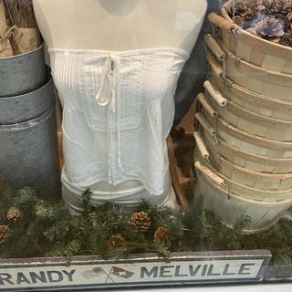 Brandy Melville White Eyelet Tube top