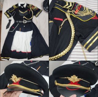 Love and Deepspace Caleb MC Military Cosplay Costume with Hat Cos Dress