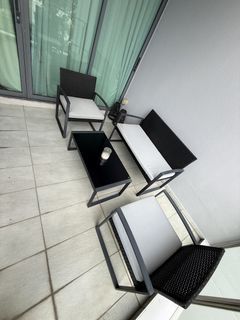Hipvan Orlando 4-Piece Outdoor Set - Black, Grey