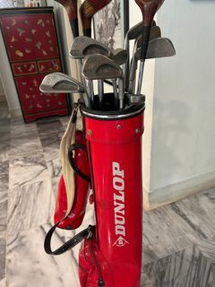 Dunlop Golf Bag with Ping & Jumbo Flight Clubs