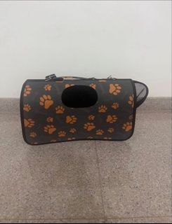Pet Carrier Bag with Paw Print Design