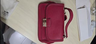 Massimo dutti Red Leather Handbag