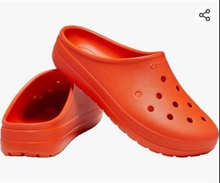 Crocs Unisex's Classic Low Profile Clogs Slip-on Shoes
(Size: M5 W7; Colour: Lava)