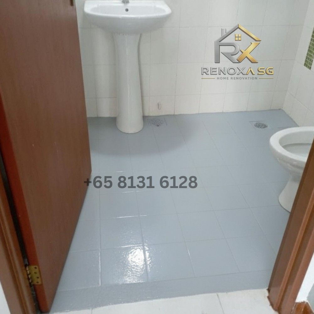 Epoxy Paint/ Bathroom wall epoxy paint/ Bathroom floor epoxy paint/ Shower area epoxy paint/ Kitchen wall epoxy paint/ kitchen counter top epoxy paint/ Shiny/ Waterproof/ Durable/ Toilet and kitchen renovation (Category: Toilet Renovation) located in Singapore. Submitted by renoxa.sg (Listing ID 1442703054, Image 4). Description: Hello! Sir/Ma'am.. Welcome to Renoxa Sg 😊 At Renoxa Sg, we turn everyday spaces into stylish, functional, and lasting