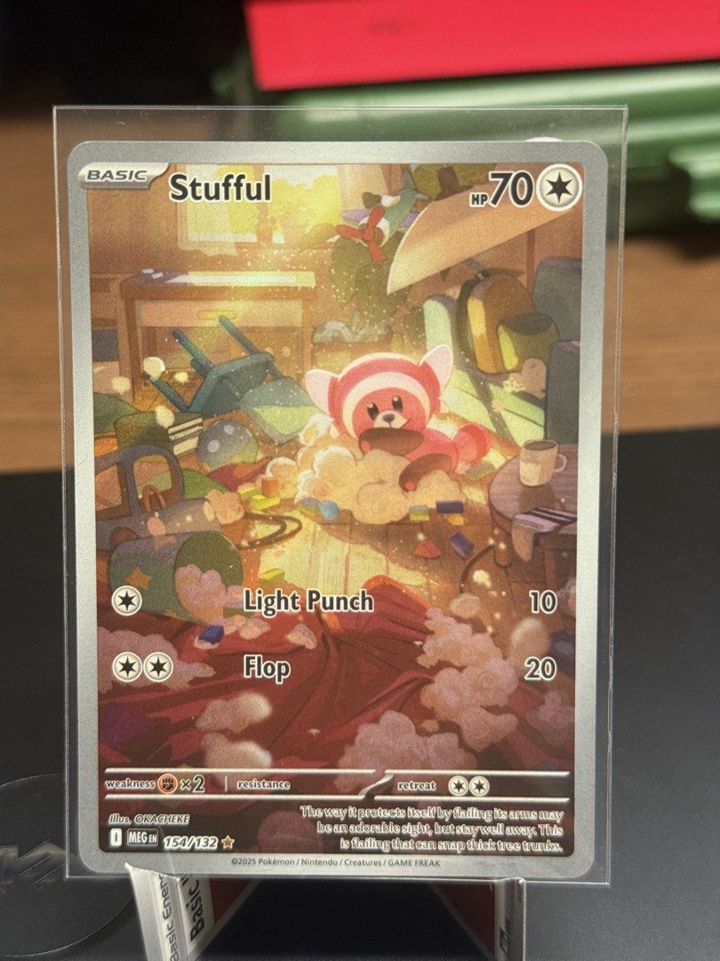 Stufful 154/132 Basic Energy Pokemon Card (Category: Raw Cards) located in Singapore. Submitted by a_something (Listing ID 1445365423, Image 1). Description: - Pokemon Stufful Card - Basic Energy Type - Card Number: 154/132 - Attacks: Light Punch, Flop - Ideal for collectors.