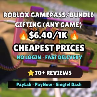 🔥 Roblox Gamepass / Bundle Gifting ANY GAME ⚡ S$6.40/1k | No Login | Blox Fruits GAG2 Anime Vanguards UTDX ASTDX sailor piece tds anime expeditions