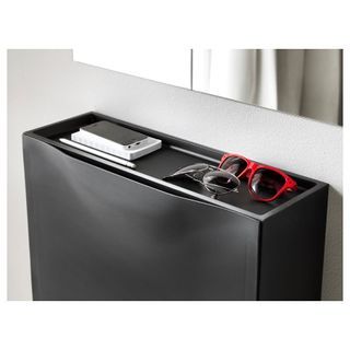 IKEA HEMNES Black Shoe Cabinet - 2 Doors