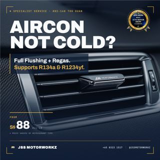 Car Aircon Flushing & Gas Refill | $88 R134a | Singapore