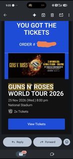 Couple Guns N' Roses World Tour 2026 Singapore Tickets