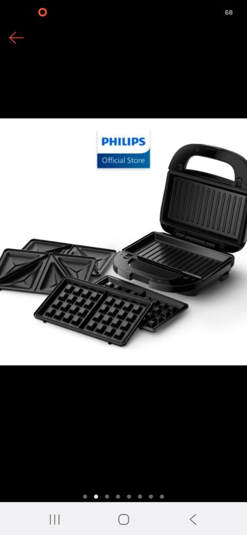 Philips waffle maker plates (Category: Ovens & Toasters) located in Singapore. Submitted by nicole2583 (Listing ID 1446073327, Image 1). Description: - Philips Sandwich Maker 5000 series - 3 sets of plates: Sandwich, Waffle, Grill -Sandwich plates new, others used -Still have lots of life, great as a spare or replacement Take all.