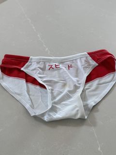 Japanese Waterpolo Style Red and White Trunks