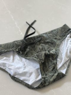 SALIGIA Swim Briefs - Green Pattern