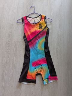 Women's Triathlon Suit Size S - Colorful Skull Design