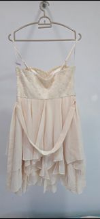 Forever New Cream Lace Tiered Ruffle Dress Size 12