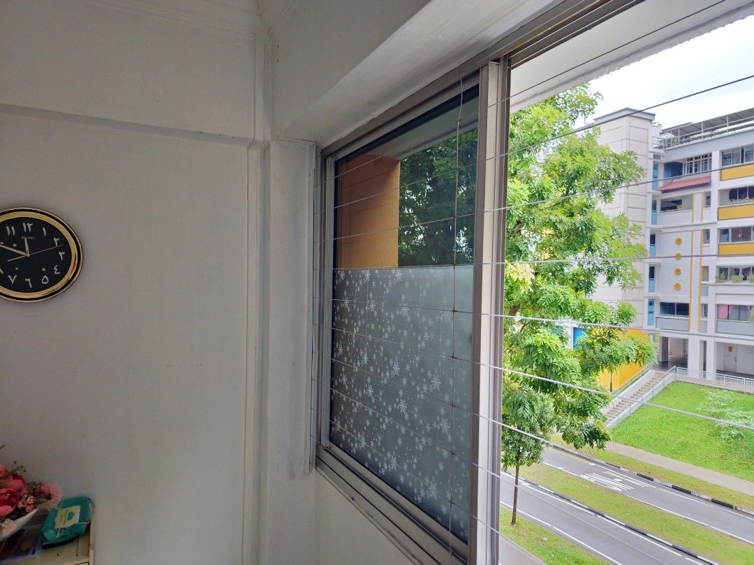 Window Grilles(Invisible grilles) (Category: Home Improvement Tools & Accessories) located in Singapore. Submitted by imranahamm71703 (Listing ID 1446461279, Image 2). Description: Invisible grills provide a modern, safe, and stylish solution for protecting balconies, windows, and service yards without blocking your view. Made from high-tensile stainless steel cables with a protective nylon coating, they offer excellent strength, durability, and 