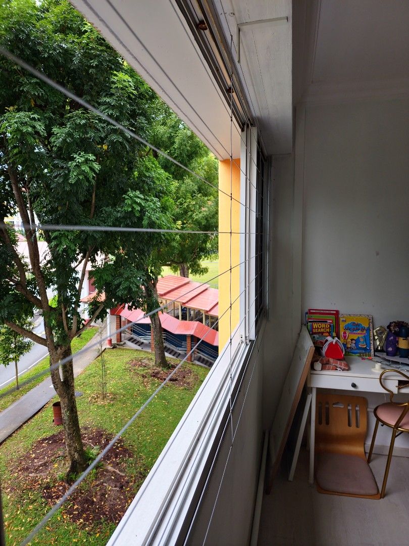 Window Grilles(Invisible grilles) (Category: Home Improvement Tools & Accessories) located in Singapore. Submitted by imranahamm71703 (Listing ID 1446461279, Image 5). Description: Invisible grills provide a modern, safe, and stylish solution for protecting balconies, windows, and service yards without blocking your view. Made from high-tensile stainless steel cables with a protective nylon coating, they offer excellent strength, durability, and 