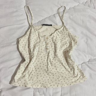 Brandy Melville Floral blue tank top