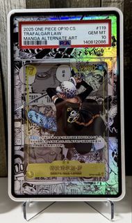 (Chinese) 2025 One Piece OP 10 Trafalgar Law Manga Alt Art PSA 10 | Serialized 068
