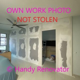 False Ceiling, Partition Wall, Drywall, Hacking, Cornice, Ceiling Repair, Vinyl Installation, Electrical & Wiring, Full House Painting, Partition wall Room with Insulation, Door, Window and Electrical works, Direct Contractor, False Ceiling, Cheap, budget