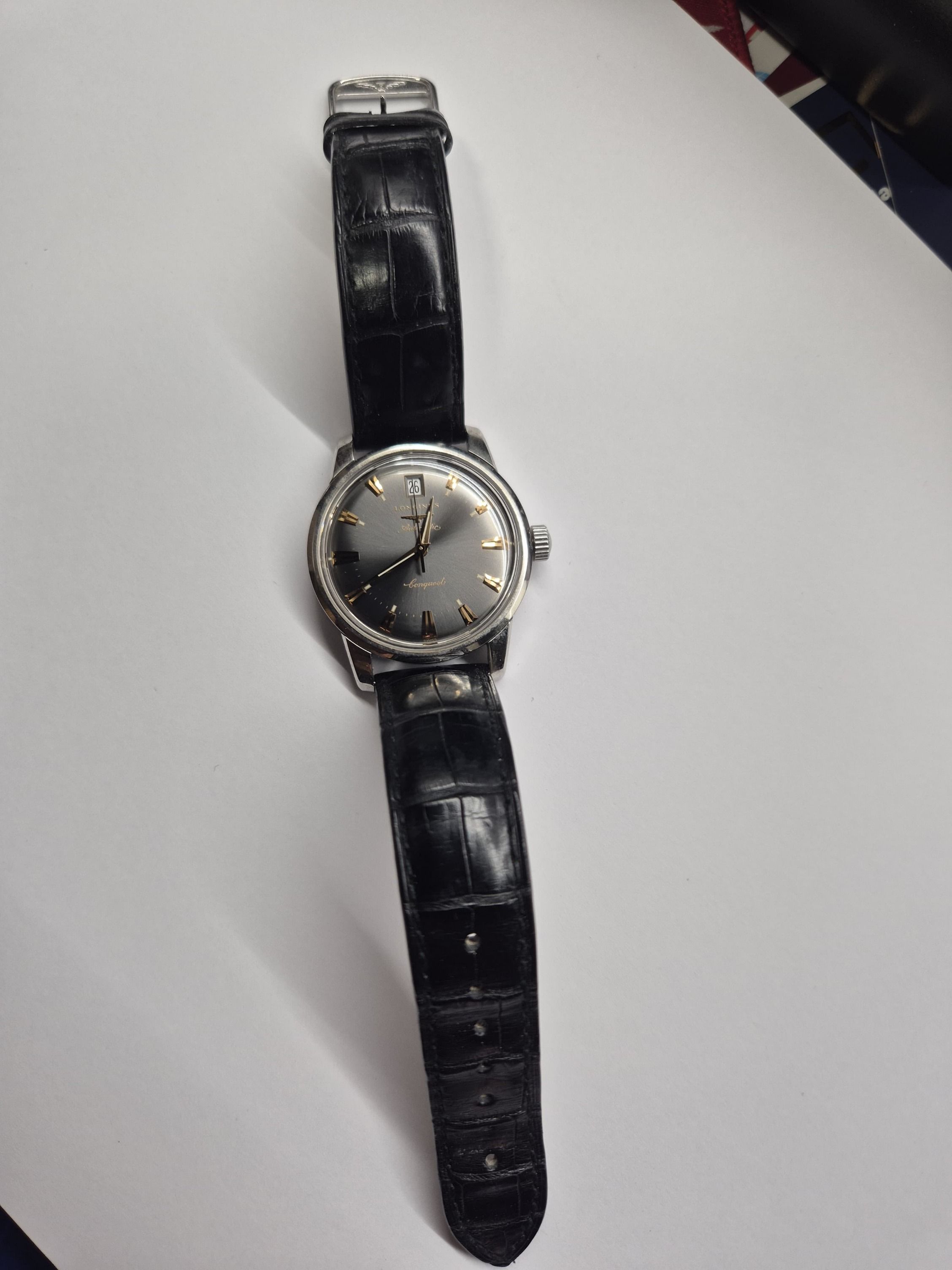 Longines Raffles Hotel Singapore 117th Anniversary Limited Edition Watch (Category: Watches) located in Singapore. Submitted by oddgem_d6ef98 (Listing ID 1441594945, Image 2). Description: - Limited edition Longines watch (Condition: Brand New. Bought as a Collector) - Commemorates Raffles Hotel Singapore's 117th anniversary - Model: Longines Conquest Heritage Raffles Singapore L1.611.4.92.2 - Limited Edition: No. 75/117 (Watch number 75 out of o