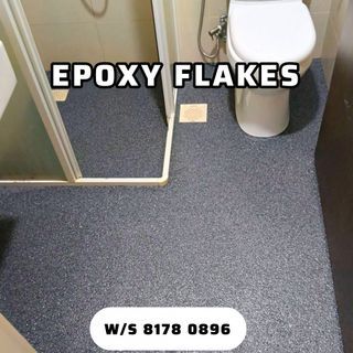 Epoxy flakes / Anti-slip epoxy / Toilet epoxy / Toilet overlay / Waterproof epoxy / No-hacking floor / Seamless epoxy / Kitchen epoxy / Epoxy coat  / Toilet renovation  / Epoxy contractor / Epoxy renovation / Durable epoxy / Non-slip floor