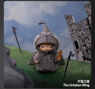BNIB Hirono The Unfallen Wing Mist Walker PopMart series plush pendant new sealed Blind Box Toy art pop mart collectors limited grey bag charm dangle gift cheap sale best buy game of thrones dragons dungeon 