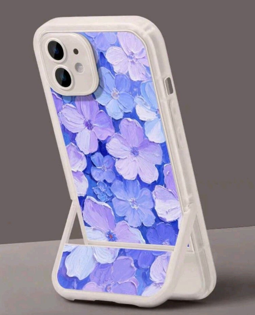 Purple Floral Print Phone Case Protective Cover Compatible With Iphone 16/16 Plus/16 Pro/16 Pro Max/15/15 Plus/15 Pro/15 Pro Max/14 Pro Max/14 Pro/14 Plus/14/13 Pro Max/13 Pro/13/13 Mini/SE3/7/8/SE2/12 Pro Max (Category: Cases & Sleeves) located in Singapore. Submitted by energic88 (Listing ID 1442184654, Image 5). Description: Purple Floral Oil Painting Print Phone Case, Aesthetic Foldable Kickstand Shockproof Protective Cover Compatible With Ip