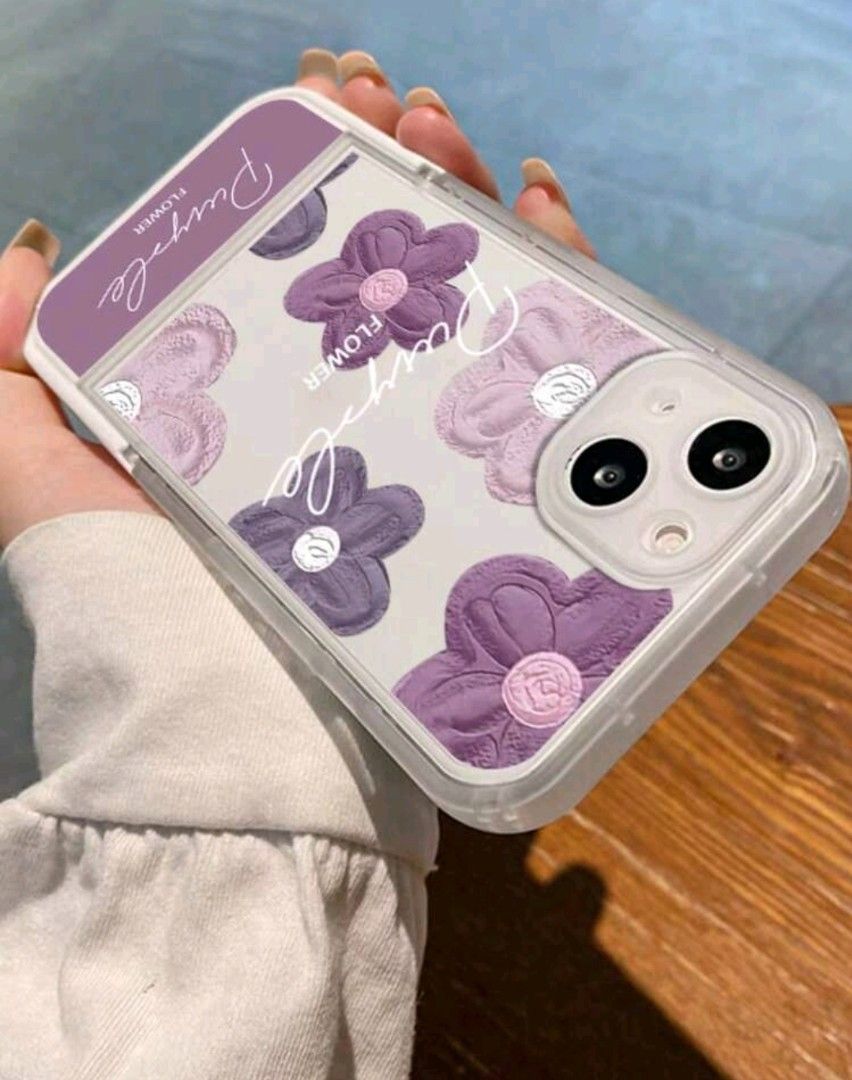 Purple Floral Print Phone Case Protective Cover Compatible With Iphone 16/16 Plus/16 Pro/16 Pro Max/15/15 Plus/15 Pro/15 Pro Max/14 Pro Max/14 Pro/14 Plus/14/13 Pro Max/13 Pro/13/13 Mini/SE3/7/8/SE2/12 Pro Max (Category: Cases & Sleeves) located in Singapore. Submitted by energic88 (Listing ID 1442184654, Image 4). Description: Purple Floral Oil Painting Print Phone Case, Aesthetic Foldable Kickstand Shockproof Protective Cover Compatible With Ip
