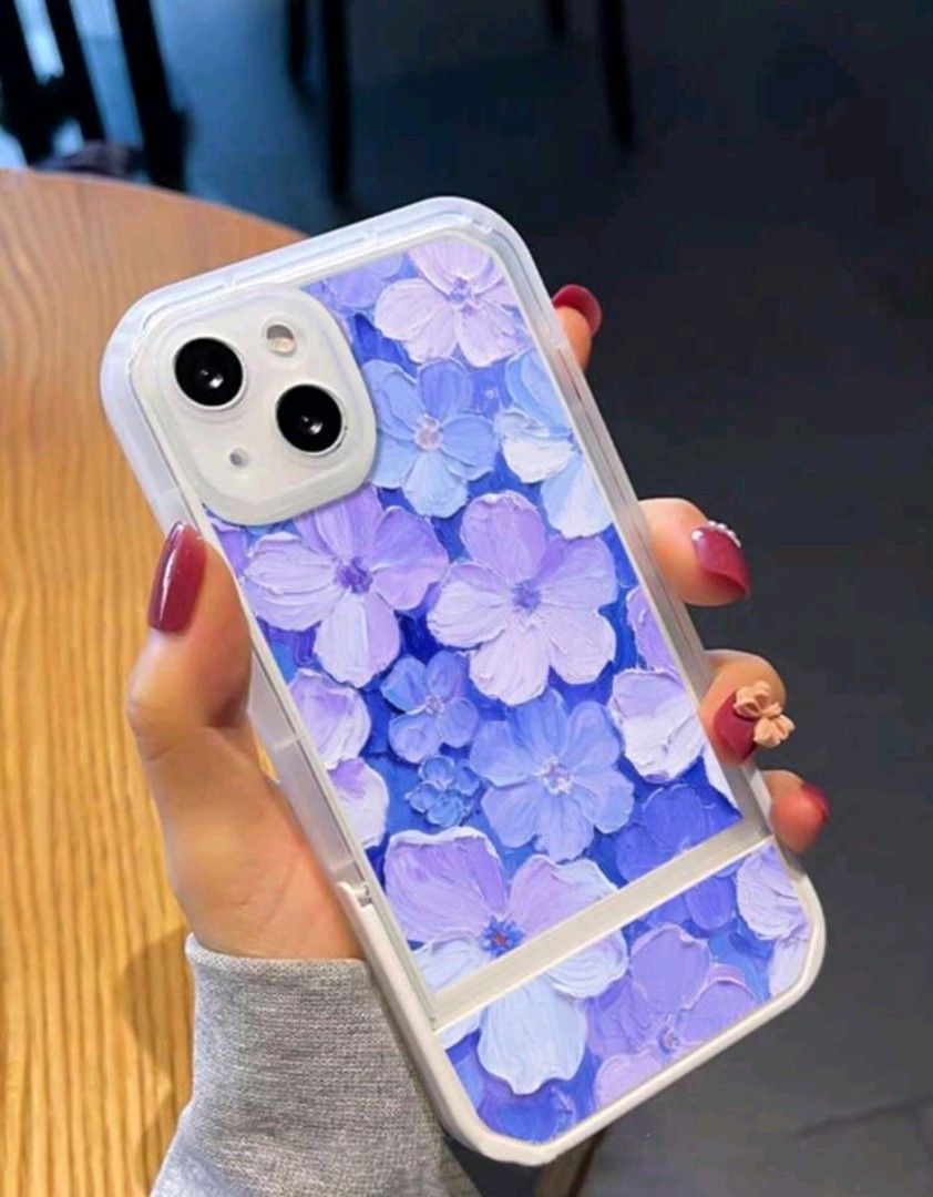 Purple Floral Print Phone Case Protective Cover Compatible With Iphone 16/16 Plus/16 Pro/16 Pro Max/15/15 Plus/15 Pro/15 Pro Max/14 Pro Max/14 Pro/14 Plus/14/13 Pro Max/13 Pro/13/13 Mini/SE3/7/8/SE2/12 Pro Max (Category: Cases & Sleeves) located in Singapore. Submitted by energic88 (Listing ID 1442184654, Image 7). Description: Purple Floral Oil Painting Print Phone Case, Aesthetic Foldable Kickstand Shockproof Protective Cover Compatible With Ip