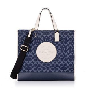 👜 100% Authentic Coach Dempsey Tote Bag 40 In Signature Denim with Coach Patch