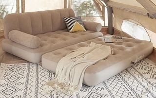 Brand New Mattress | Premium Bed | SG Local Stock | SG Local Stock 🇸🇬 | Inflatable Air Bed Sofa Lazy Mattress Foldable Portable Airbed with Electric Pump Flocked PVC Sleeping Couch Guest Bed Camping Lounger Space Saving Home Use SG Ready Stock ID 156