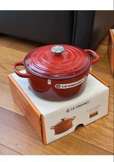 Le Creuset Red Enameled Cast Iron Dutch Oven