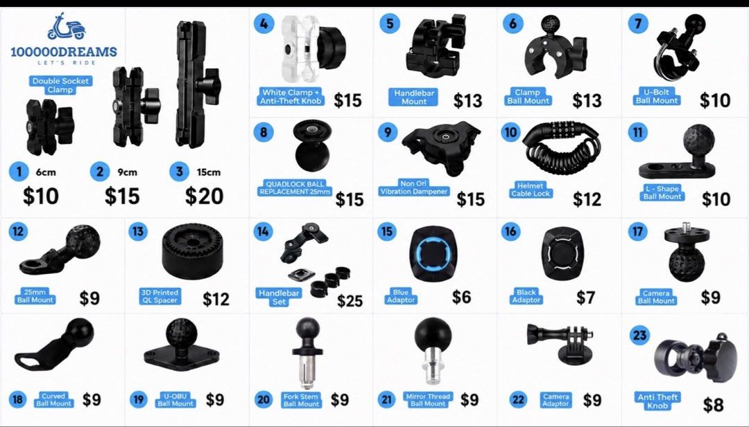 (CDC VOUCHER ✅) QUADLOCK - XMAX V1 V2 V3 2025 NMAX V2 TURBO HANDPHONE MOUNT FOR MOTORCYCLE BICYCLE Yamaha XMAX V1/V2, NMAX V2, R15, XSR, Honda CB400, CBR, ADV, XADV, SYM and more. (Category: Motorcycle Accessories) located in Singapore. Submitted by 100000dreams (Listing ID 1366486279, Image 3). Description: ✅ 100% Authentic QuadLock | With Official Warranty ✨ Don't settle for fakes — all our QuadLock products are guaranteed authentic and come wi