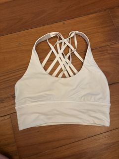 Lululemon Free to be Moved longline bra in white