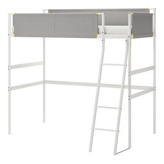 IKEA VITVAL Loft Bed Frame White/Light Grey 90x200cm