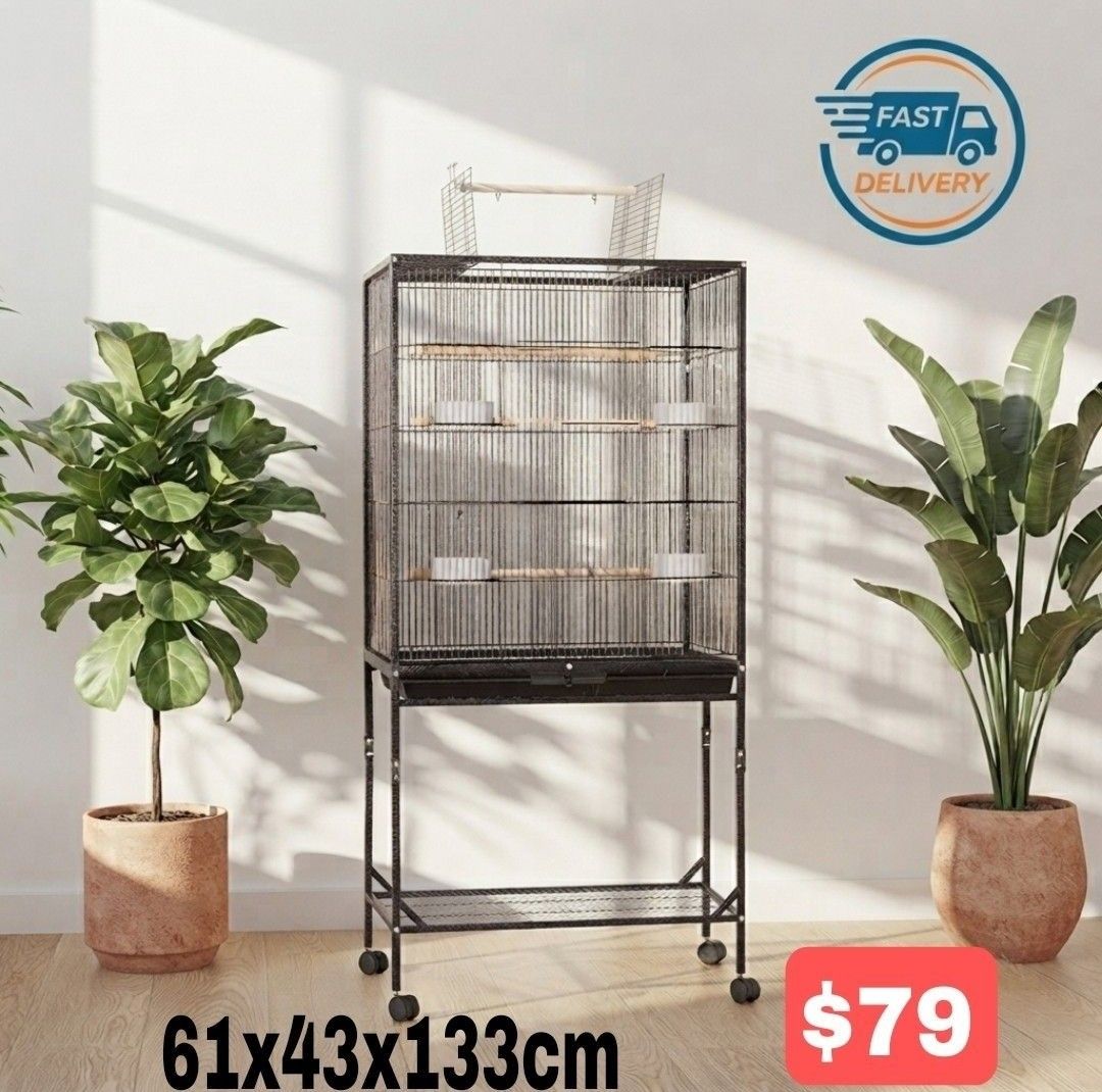 Black Cage. Black and White Cage available. 61x43x133cm. Ideal for small to medium size parrot. (Category: Homes & Other Pet Accessories) located in Singapore. Submitted by ah_huat79 (Listing ID 1448843016, Image 1). Description: Black Cage. Black and White Cage available. 61x43x133cm. Ideal for small to medium size parrot..
