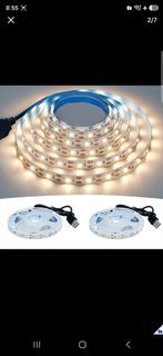 LED Strip Light DC 5V via USB, Length 5 Meters, Warm White