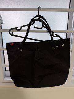 Agnes b. Black Nylon Tote Bag